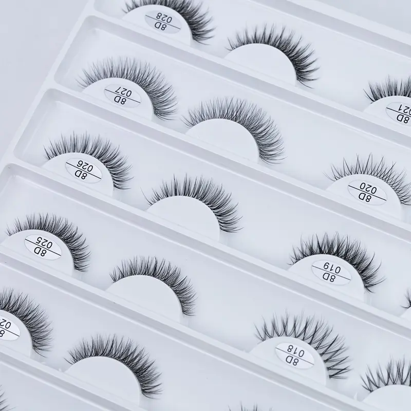 Strip Lashes Wholesale Clear Band 8D Daily Makeup ...