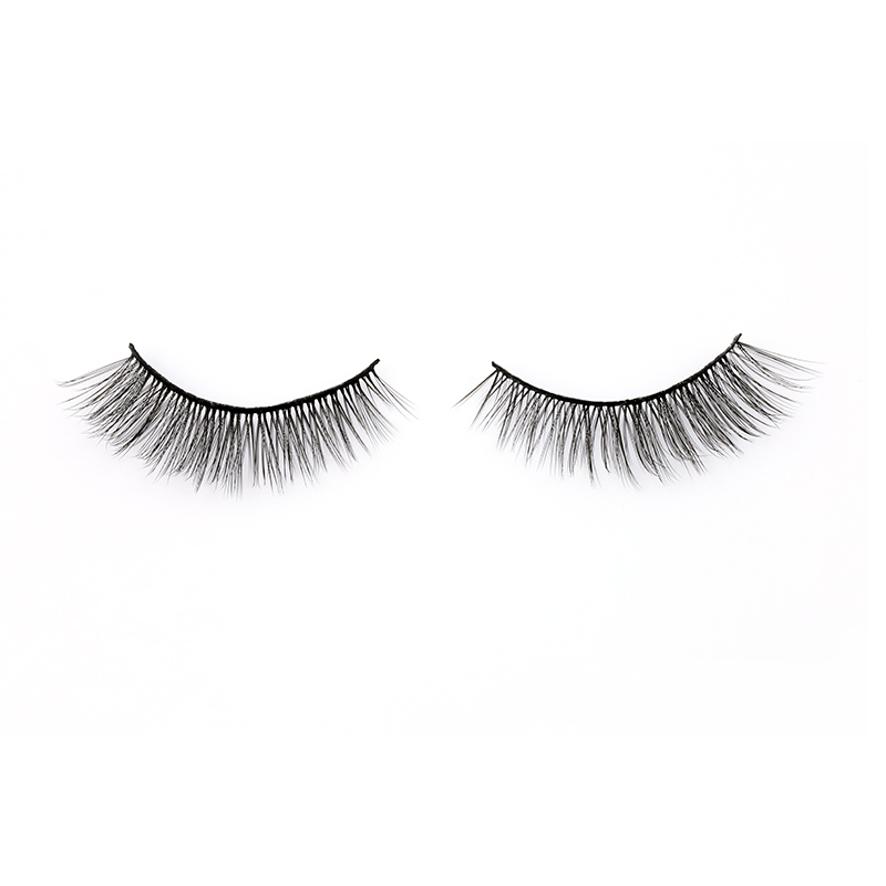 Wholesale Cruelty Free Individual Natural 3D Synthetic Silk Eyelashes A6 ZX021