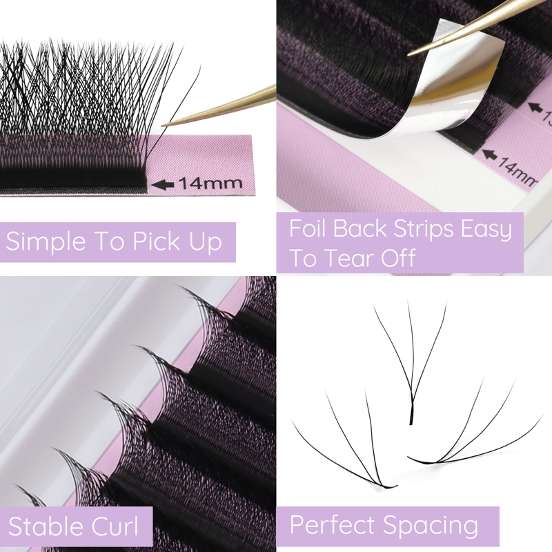 Private Label Eyelash Extensions YY Clover Volume Lashes Supplier 