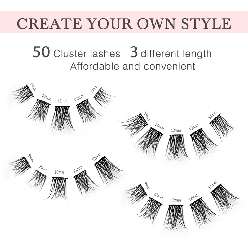 Natural Cluster Lashes Extensions Private Label New Packaging Set UK