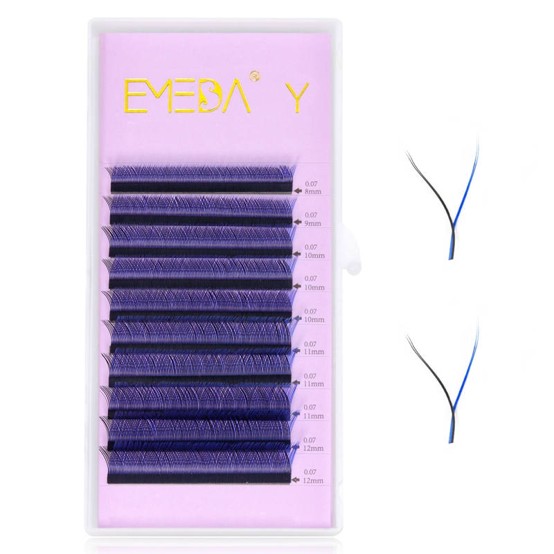 Eyelash Extension Private Label Colored Y Shape C D Curl Wholesale HZ