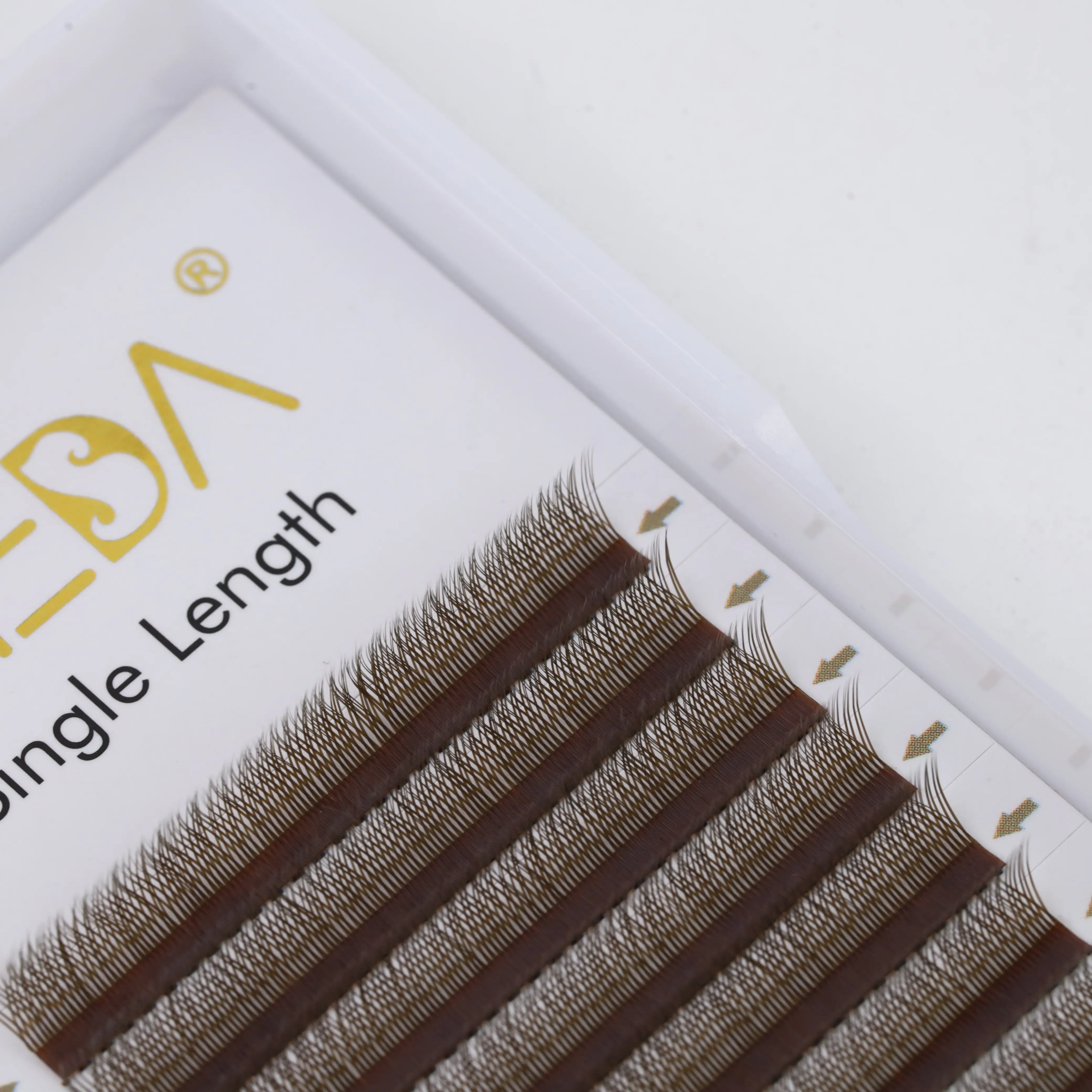 YY Lash Extensions Brown Color C D Curl Private Label  OEM Automatic Blooming Lash Manufacturer
