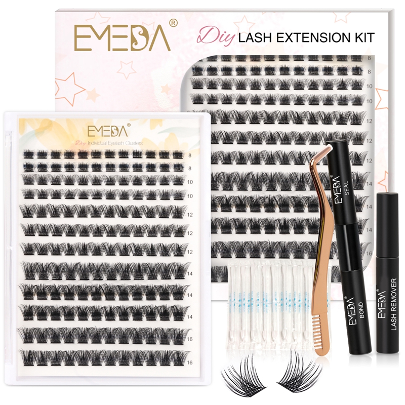 Emeda Cluster Lashes Kit Custom Package Private Label Factory Price DIY At Home