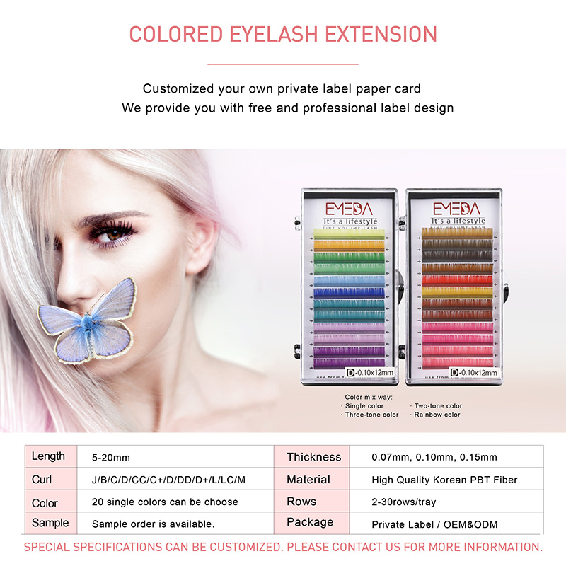 EMEDA new colored lash extensions limited time offer
