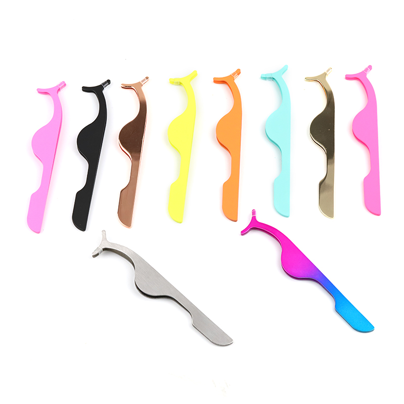 Wholesale Price Colorful Tweezers Strip Lashes Applicators with Private Label MS01