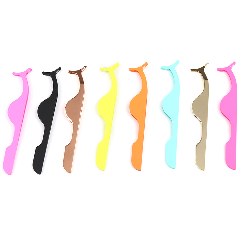Wholesale Price Colorful Tweezers Strip Lashes Applicators with Private Label MS01