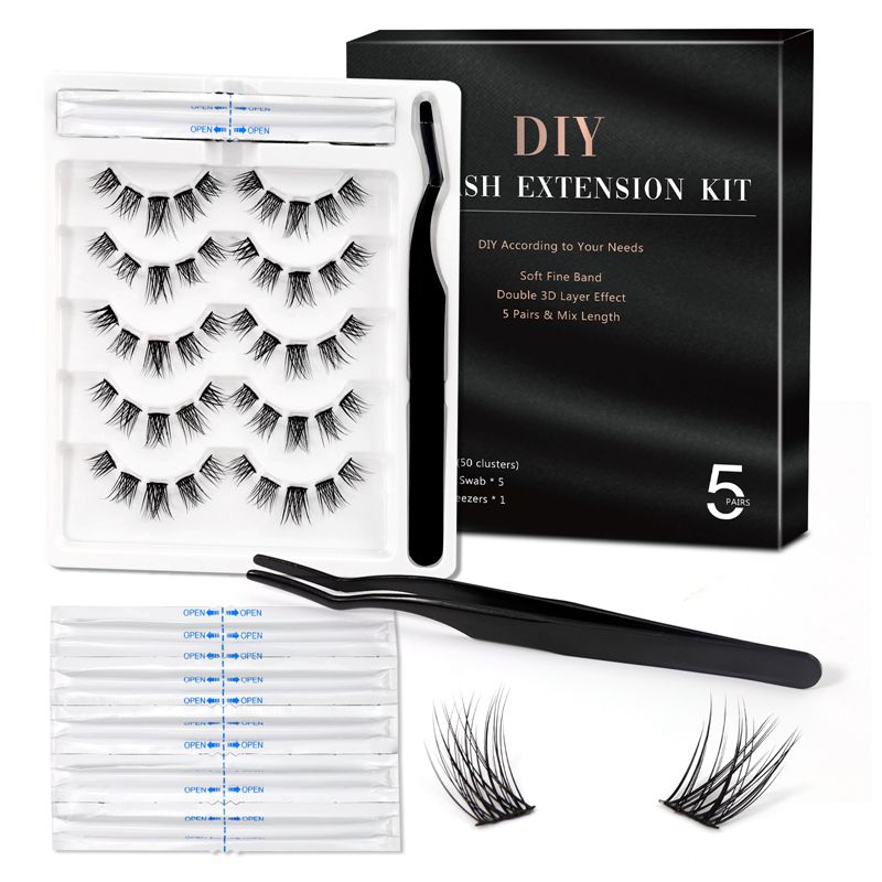 Emeda Reusable 50 Eyelash Clusters Thin Band Lightweight DIY Eyelash Extensions Kit UK/Canada HZ