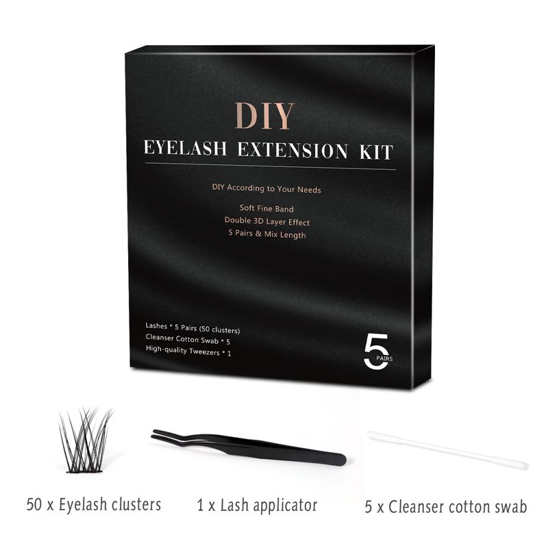 Emeda Reusable 50 Eyelash Clusters Thin Band Lightweight DIY Eyelash Extensions Kit UK/Canada HZ