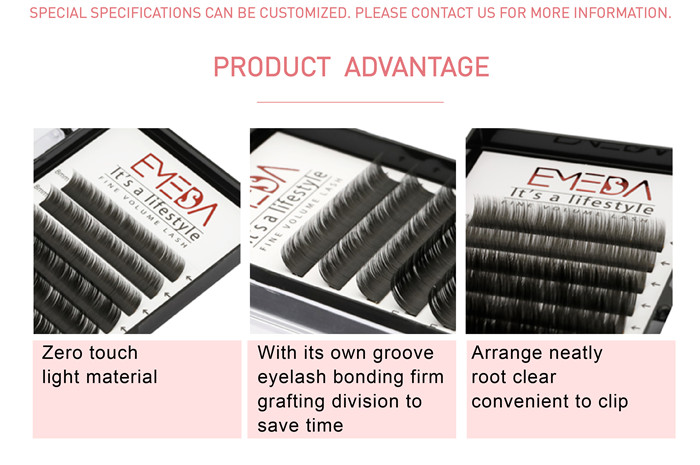 Best ellipse flat lash extensions soft and light wholesale factory HP08