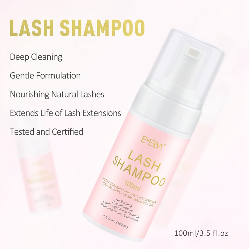 Emeda Eyelash Shampoo Professional Eyelash Extension Cleanser Oil Free Ingredients Wholesale USA 