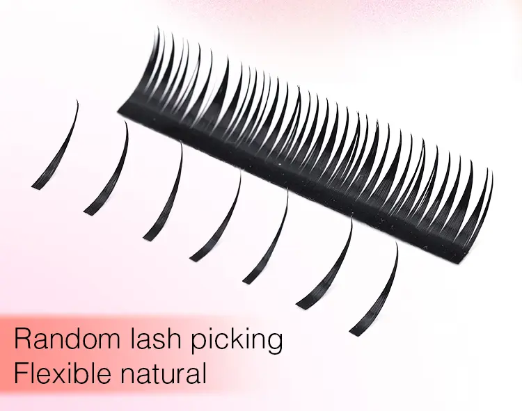 Individual Eyelash Wet Look Wispy Trays Silk Matte Black Wholesale Easy to Use Best for Lash Beginner
