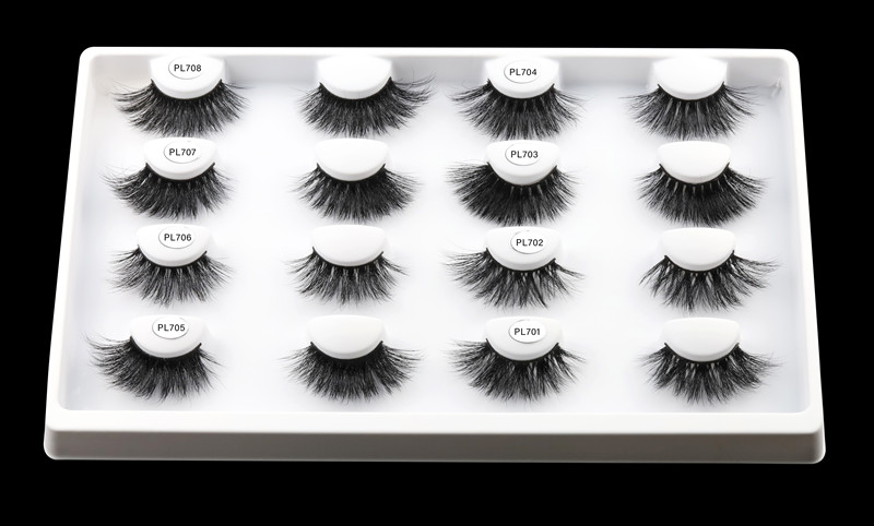 2021 7D Plus Long 25mm Fluffy Real Mink Eyelash Vendor ZX