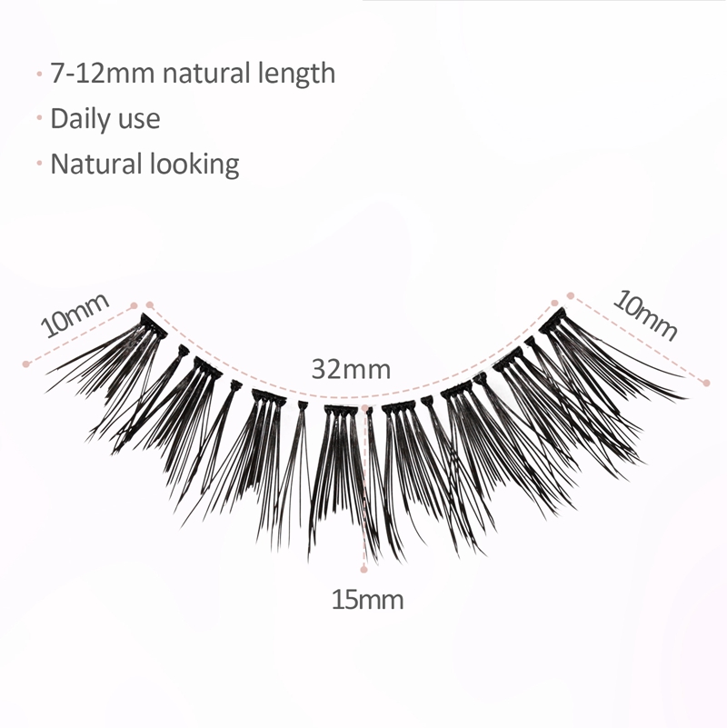 Hand Tied Silk Lashes 100% Handmade Clear Band Natural Lashes Manufacturer HZ