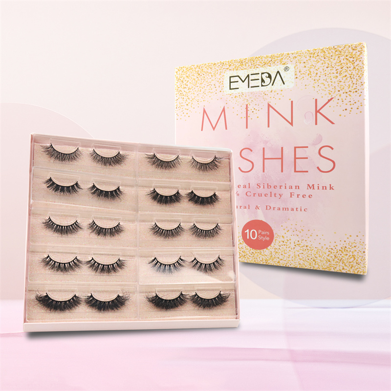 Wholesale Beauty Supply Mink Eyelashes Mink Lashes 10 pairs kit